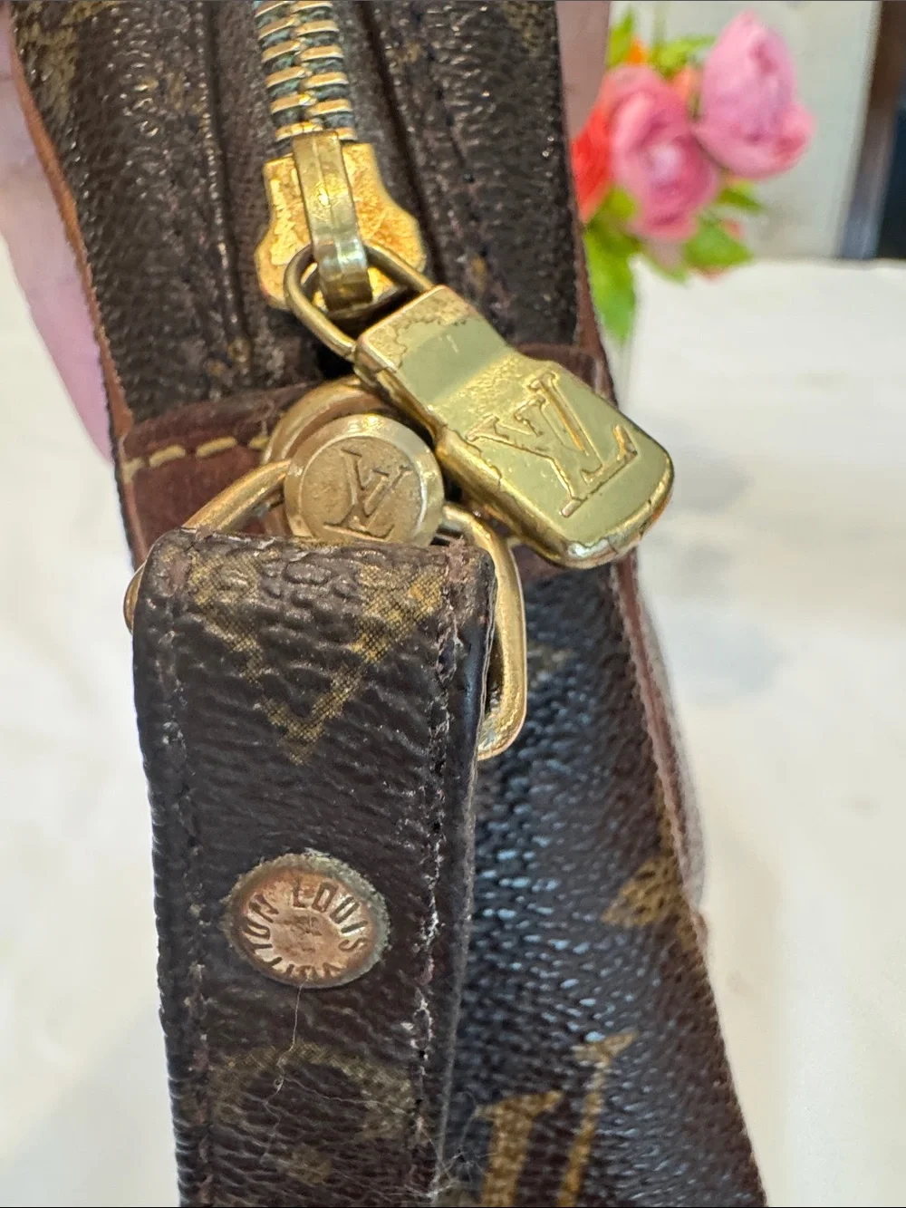 Authentic Louis Vuitton Marly Draggine Wristlet Pouch